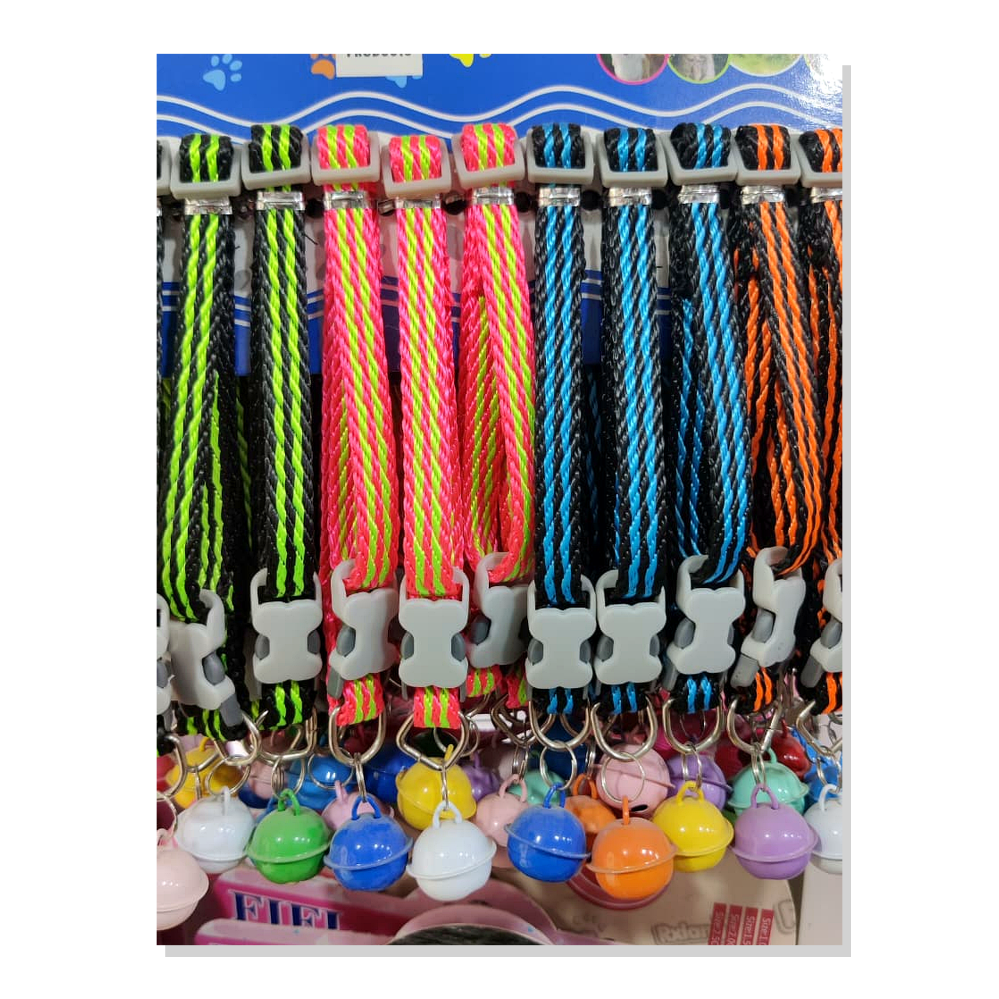 Striped Cat Collar with Bell