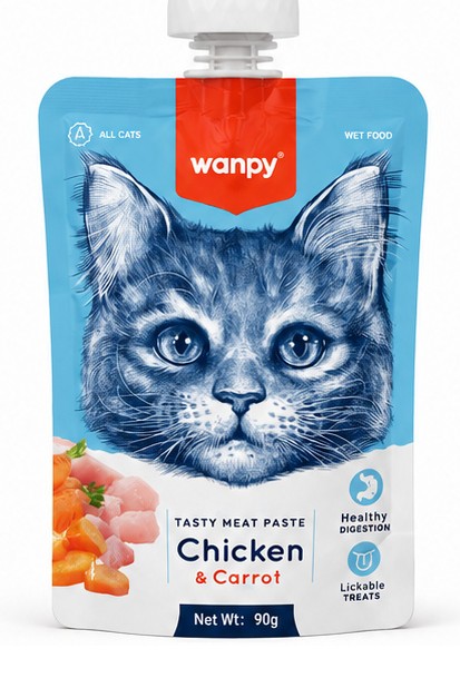 Wanpy Chicken & Carrot Cat Paste